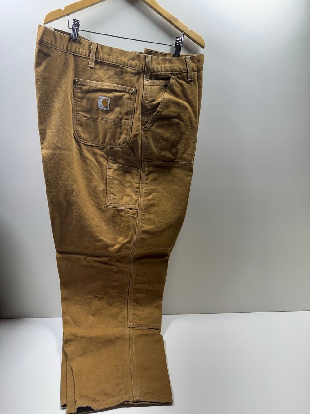 Carhartt Men’s Duck Canvas Pants Brown Sz 50X30 B01-BRN Loose Original Fit UPCW